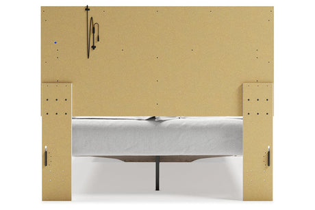 Altyra White Queen Upholstered Storage Platform Bed by Ashley at Eve Furniture