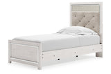 Altyra White Twin Upholstered Panel Bed by Ashley at Eve Furniture