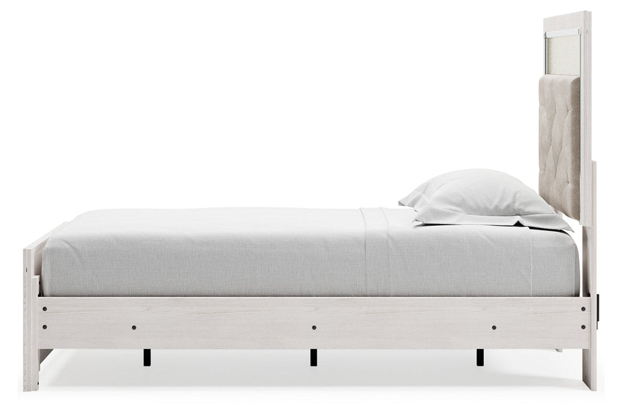 Altyra White Twin Upholstered Panel Bed by Ashley at Eve Furniture