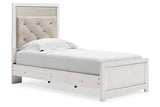 Altyra White Twin Upholstered Panel Bed by Ashley at Eve Furniture