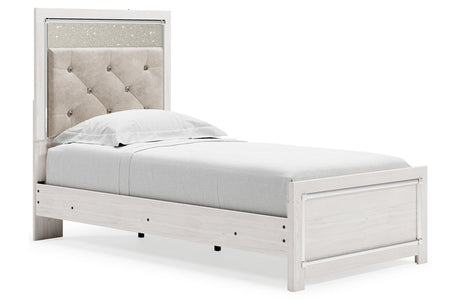 Altyra White Twin Upholstered Panel Bed by Ashley at Eve Furniture