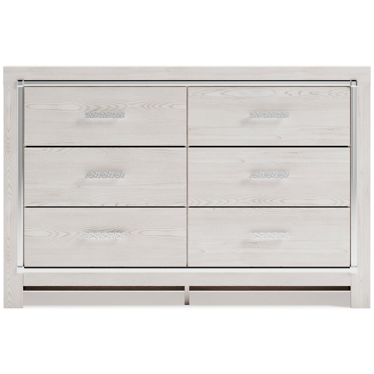 Altyra White Upholstered LED Bookcase Panel Bedroom Set by Ashley at Eve Furniture