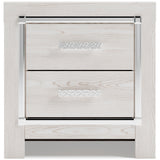 Altyra White Upholstered LED Bookcase Panel Bedroom Set by Ashley at Eve Furniture