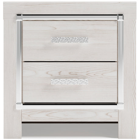 Altyra White Upholstered LED Bookcase Panel Bedroom Set by Ashley at Eve Furniture