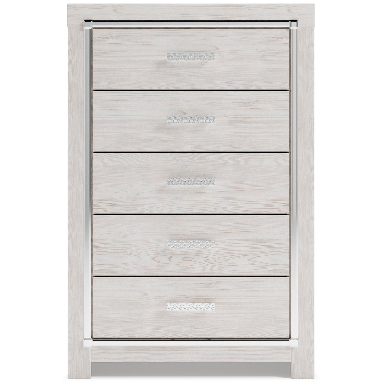 Altyra White Upholstered LED Bookcase Panel Bedroom Set by Ashley at Eve Furniture