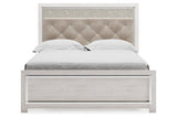 Altyra White Upholstered LED Panel Platform Bedroom Set by Ashley at Eve Furniture