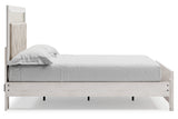 Altyra White Upholstered LED Panel Platform Bedroom Set by Ashley at Eve Furniture