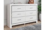 Altyra White Upholstered LED Panel Platform Bedroom Set by Ashley at Eve Furniture