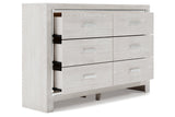 Altyra White Upholstered LED Panel Platform Bedroom Set by Ashley at Eve Furniture