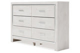 Altyra White Upholstered LED Panel Platform Bedroom Set by Ashley at Eve Furniture