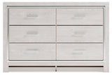 Altyra White Upholstered LED Panel Platform Bedroom Set by Ashley at Eve Furniture