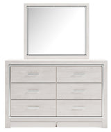 Altyra White Upholstered LED Panel Platform Bedroom Set by Ashley at Eve Furniture