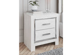 Altyra White Upholstered LED Panel Platform Bedroom Set by Ashley at Eve Furniture