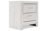Altyra White Upholstered LED Panel Platform Bedroom Set by Ashley at Eve Furniture