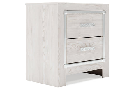 Altyra White Upholstered LED Panel Platform Bedroom Set by Ashley at Eve Furniture