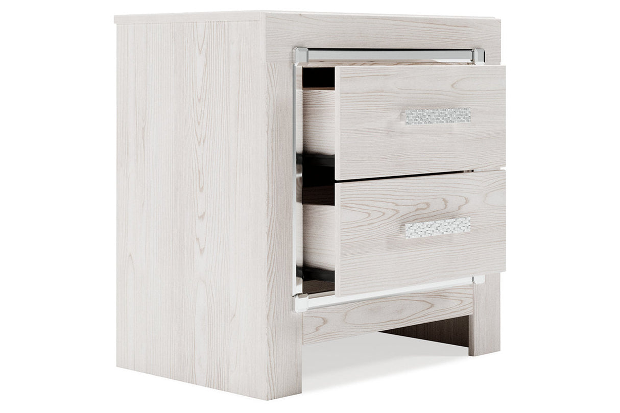 Altyra White Upholstered LED Panel Platform Bedroom Set by Ashley at Eve Furniture