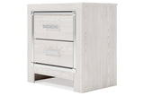 Altyra White Upholstered LED Panel Platform Bedroom Set by Ashley at Eve Furniture