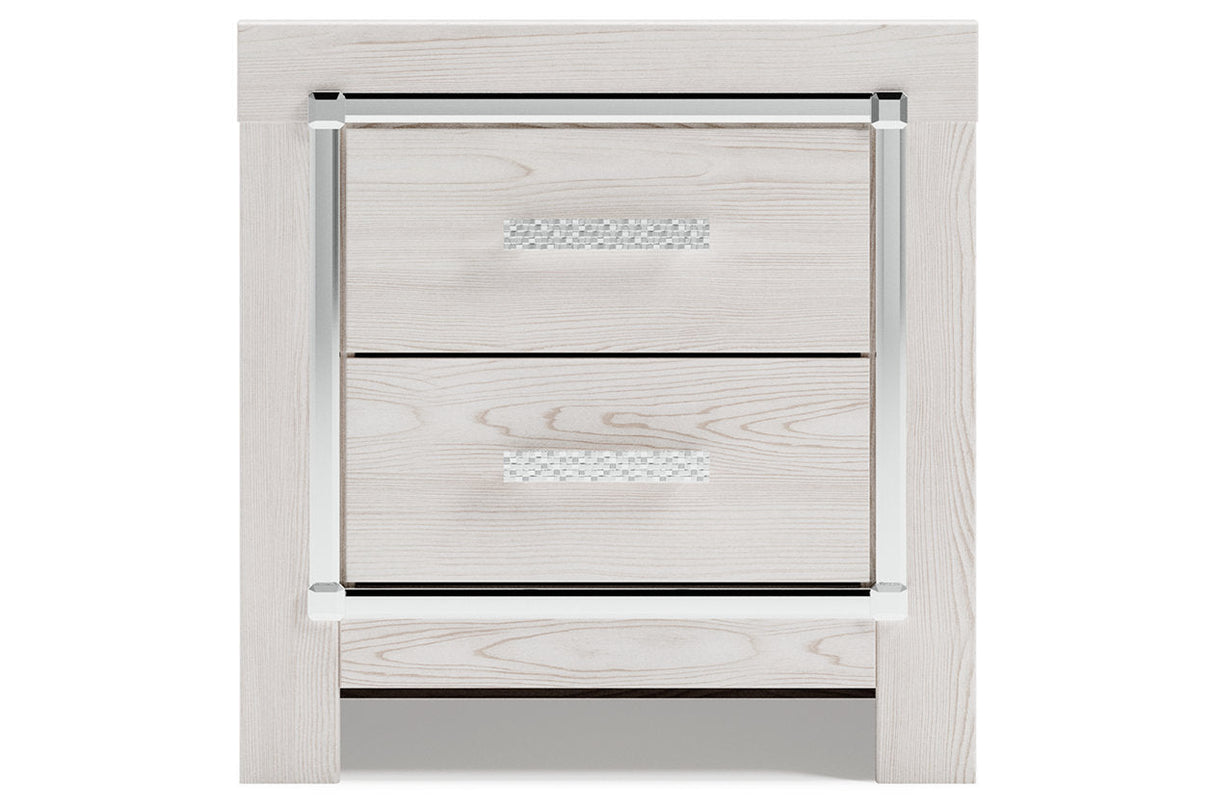 Altyra White Upholstered LED Panel Platform Bedroom Set by Ashley at Eve Furniture