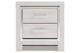 Altyra White Upholstered LED Panel Platform Bedroom Set by Ashley at Eve Furniture