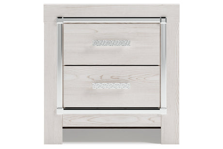 Altyra White Upholstered LED Panel Platform Bedroom Set by Ashley at Eve Furniture