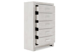 Altyra White Upholstered LED Panel Platform Bedroom Set by Ashley at Eve Furniture