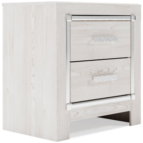 Altyra White Upholstered LED Storage Platform Bedroom Set by Ashley at Eve Furniture
