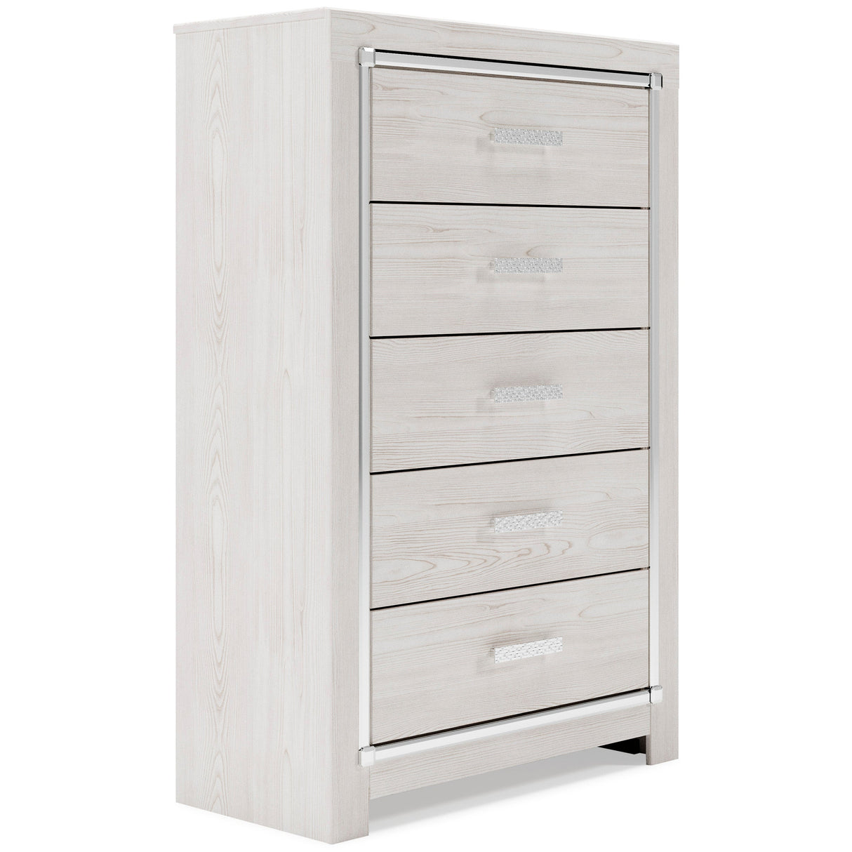 Altyra White Upholstered LED Storage Platform Bedroom Set by Ashley at Eve Furniture