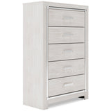 Altyra White Upholstered LED Storage Platform Bedroom Set by Ashley at Eve Furniture