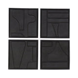 Alva Black Wall Sculpture (Set of 4) by MOES at Eve Furniture