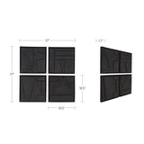 Alva Black Wall Sculpture (Set of 4) by MOES at Eve Furniture
