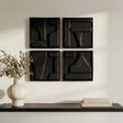 Alva Black Wall Sculpture (Set of 4) by MOES at Eve Furniture