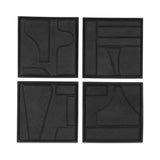 Alva Black Wall Sculpture (Set of 4) by Moe's Home at Eve Furniture