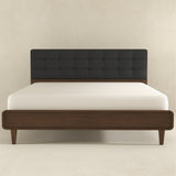 Alvarez Grey Fabric Platform Bed (King Size) by Ashcroft Furniture at Eve Furniture