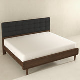 Alvarez Grey Fabric Platform Bed (King Size) by Ashcroft Furniture at Eve Furniture