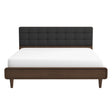 Alvarez Grey Fabric Platform Bed (King Size) by Ashcroft Furniture at Eve Furniture