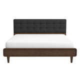 Alvarez Grey Fabric Platform Bed (King Size) by Ashcroft Furniture at Eve Furniture