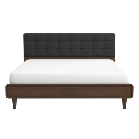 Alvarez Grey Fabric Platform Bed (King Size) by Ashcroft Furniture at Eve Furniture