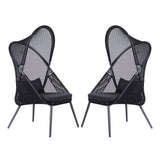 Alverta Black Foldable Chair, Set of 2 by Furniture of America at Eve Furniture