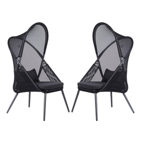 Alverta Black Foldable Chair, Set of 2 by Furniture of America at Eve Furniture