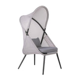 Alverta Light Gray Foldable Chair, Set of 2 by Furniture of America at Eve Furniture
