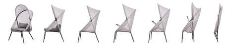 Alverta Light Gray Foldable Chair, Set of 2 by Furniture of America at Eve Furniture
