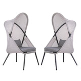 Alverta Light Gray Foldable Chair, Set of 2 by Furniture of America at Eve Furniture