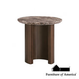 Alvik Dark Brown End Round Table by Furniture of America at Eve Furniture