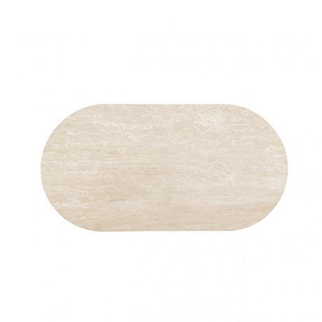 Alvik Light Beige Oval Coffee Table by Furniture of America at Eve Furniture