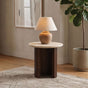 Alvik Light Beige Round End Table by Furniture of America at Eve Furniture