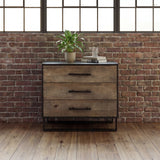Alvin 34.5L x 21.5W x 30.0H Wood W/Metal Framing Accent Cabinet by Mercana at Eve Furniture