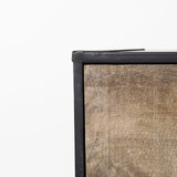 Alvin 34.5L x 21.5W x 30.0H Wood W/Metal Framing Accent Cabinet by Mercana at Eve Furniture