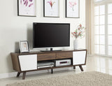 Alvin Dark Walnut/Glossy White 2-Drawer TV Console by Coaster at Eve Furniture