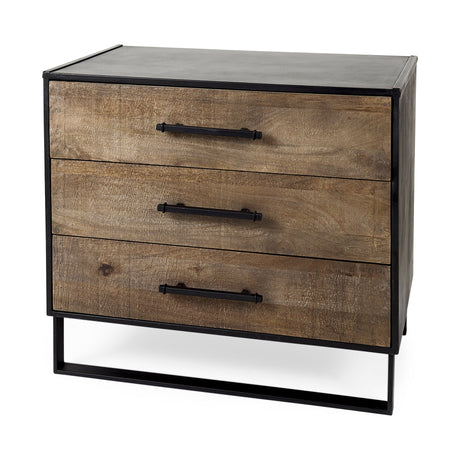 Alvin Wood W/Metal Framing Accent Cabinet by Mercana at Eve Furniture