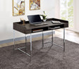 Alvin Brown/Chrome Desk by Furniture of America at Eve Furniture